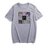 short sleeve cat Print Shirts clothes vintage clothing T-Shirts chemise vegan Tshirts jersey Tops Harajuku vintage