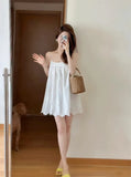 Women's Summer Pure Windy Backs And Eundressing Embroidery Sumpension Short