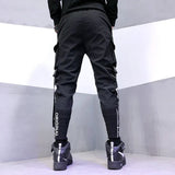 Leg Embroidery Overalls Men's New Dark Trend Big Pocket Ribbon Loose Feet Harlan Pants Hip-Hop-Outfit
