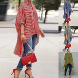 Button Comfortable Versatile Loose Striped