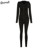 Women Summer Casual Two Piece Set Hooded Crop Tops Sporty Leggings Matching Stretchy Soft Skinny Fitness Slim