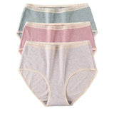 3 pcs/pack ! High Waist Women Panties Plus Size Cotton Birefs Undewear XXL-4XL Girls
