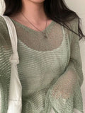 Vintage Oversized Long Sleeve Crochet Knit