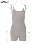 Summer Sexy Skinny Gray Bodycon Jumpsuits For Women 2023 Pink Playsuits Solid Backless Night Club Outfits