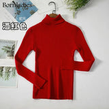2022 Basic Turtleneck Women Sweaters Autumn Winter Tops Slim Women Pullover Knitted Sweater Jumper Soft Warm