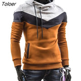 Autumn Hoodies Men Sweatshirt Male Stitching Hooded Hip Hop Long Sleeve Sweatshirt Men Silm Hoodies