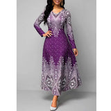 New Loose Boho Vintage Ruffles Befree Srpign Elegant Party Dress Full Sleeve Summer Party Maxi