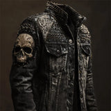 Trend 3D Digital Pattern Printing Fashion High Street Denim Jacket Men And