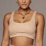 Solid Sportswear 2 Two Piece Sets Women 2021 Crop Top And Drawstring Shorts Matching Suits Summer Athleisure Outfits