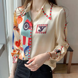 print ladies shirts Women's Blouses 2022 Spring Summer Long Sleeve casual Shirts Tops Blusas