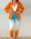 Independent Station Popular Style Women's Suit Autumn And Winter New Suit Trouser Suit With Belt-Outfit