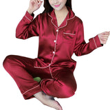 Sleeve Silk Pajamas Spring Women Summer Pajama Sets Silk Pijama Sleepwear Pyjamas Plus Size 4XL 5XL Nightwear