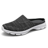 o'clock All-match Men Casual Mules Super Light Male Flat Shoes Fashion Breathable Couple Half Slippers Soft Bottom Big