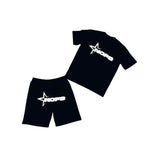 New Men's And Women's Trend Brand Street Hip-Hop Punk Alphabet Printed Leisure Sports Short-Sleeved Shorts Set-Outfit