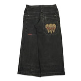 Baggy Jeans Hip-Hop Street Clothing Vintage Harajuku High-Waist Wide-Leg Jeans-Outfit