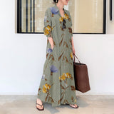 Elegant Printed Shirt Dress Women's Autumn Sundress ZANZEA Casual Long Sleeve Maxi Vestido Female Lapel Button