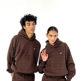 Fashion Trend Brand Letter Print Loose Sweater Y2K Hip Hop Street Pullover Casual Top For Men And Women-Outfit