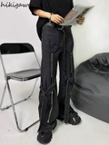 Korean Y2k Pants Women Fashion Streetwear Jeans High Waist Casual Zipper Denim Pantalon Femme Straight Vintage Trousers-Outfit