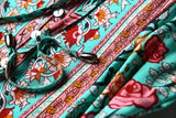 Spaghetti Strap Dress Bohemian New 2023 Sexy Loose Button Elegant Fashion Seaside Vacation Beach Party Dress 703-0-Outfit
