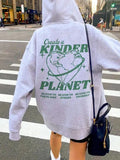 Style Fleece-lined Loose Hooded Fashionable