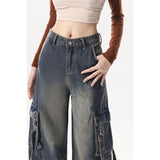 Jeans Women 2025 New High Street Design High-Rise Loose Straight Leisure Broad Legs Long