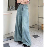 Wide-Legged Jeans Women Spring And Autumn New High-Waisted Loose Thin Trumpet