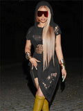 Summer Sexy Bodycon Hollow Out Dresses For Women 2022 Short Sleeve Hoodie O Neck Dress Women Party Black Maxi Dress