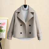 Toloer Autumn Winter Wool Suit Jacket Jacket Long Sleeve Knitted Sweater Casual Trousers Three Piece Set Elegant Women's Pant Set 102-0-Outfit