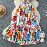 Court-Styled Sling Dress Women's Summer Waist Repair Senior Sense Temperament Big Swing