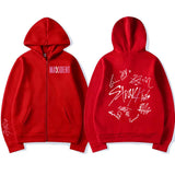 Straykids Vagrant Kids Maxident Print Zipper Hoodie KPOP