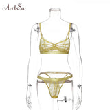 2019 Floral Lace Bra And Panty Set Women Bodycon Intimates Lingerie Set Underwear Set Bralette Lace Brief Set