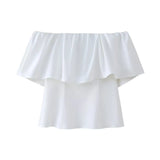 2024 New Street Style One-Word Open-Shoulder Simple Blouse 3644009-Outfit