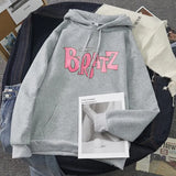 Bratz Letter print hoodie Autumn winter Sweatshirt unisex men and Women's Casual student Fashion Hooded Sweatshirt Long