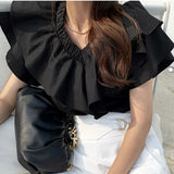 Summer Solid Blouse Women Shirts Short Sleeve Tops Casual Shirt Blouse Shirt Elegant Tops Women Blusas New Chic