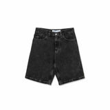 Year's Popular Style Men's Shorts Y2K Pants Original Gothic Hip-Hop Cartoon Pattern Embroidered Loose Denim Shorts-Outfit