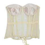 Cup Early Spring Perspective Mesh Yarn Slime Corset Lady Sexy