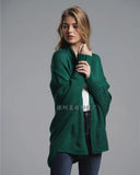 new style bat sleeve large size long knitted cardigan sweater women's jacket women's