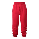 Fashion Brand Men Solid Color Sweatpants Men's Simple Slim Wild Trousers Spring New Drawstring Casual Pants