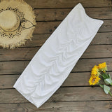 Pure White One-Piece Swimsuit Half-Dress Shawl Three-Piece Sexy Hollow Swimsuit 2025