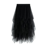 Mesh Dress Women's Long Mid-Term 2025 Spring New Yarn Skirt High-Waisted Thin Skirt
