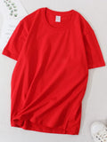 Sleeve Oversized T-shirt Cotton Women Top Summer 2022 Solid White T shirts 100% Cotton Tees Lady Basic T Shirt Women