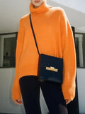Turtleneck Women Sweater Oversize Warm Knitted Pullover Loose Sweater Woman Winter 2022 Thick Sweater Winter