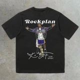 Men's T-Shirt 2024 Basketball Shirt Sports Style Short-Sleeved Cotton Print Loose T-Shirt Street Hip-Hop Blouse Short Sleeves-Outfit