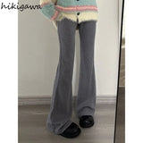 Y2k Trousers Pants for Women 2023 New Bottoms High Waist Slim Fit Pantalon Femme Fashion Korean Vintage Flare Pants-Outfit