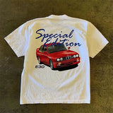 High Street Printed T-Shirt Chao Brand Oversize Round Collar Summer Personality Versatile Short Sleeves-Outfit