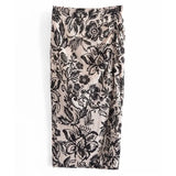 Black Floral Prin High Split Sexy Skirt Za 2021 Women Fashion High Waist Midi Faldas Mujer Ladies Long Jupe Femme