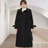 Coat Medium And Long Woolen Coat 2021 Autumn And Winter New Hepburn Knee Straight Tube High-end Women's