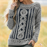 2025 3D Digital Print Round-Neck Sweater Knitted
