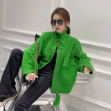Japanese Streetwear Turtleneck Cardigans Korean Oversize Cardigan Knitted Coat Sweater Korean Chic Pockets