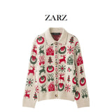 Homemade New Women's Knitted Coat Side Suture High Waisted Slid